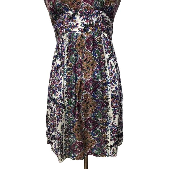 Crush Dress Womens Small Halter Empire Waist Open Back - Picture 3 of 8